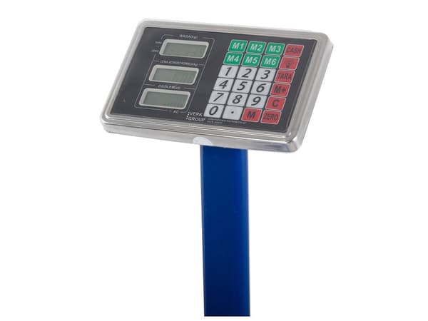 Elektronisk platformvægt 100 kg 20 g LCD 30x40 cm i rustfrit stål