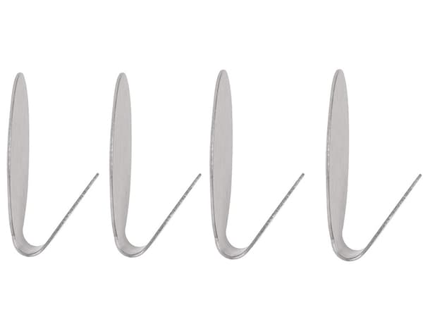 Självhäftande väggkrokar rostfritt stål 4-pack silver 4 x 3,5 cm