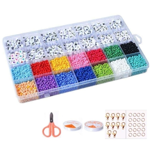 DIY Pärllåda Seed Beads & Bokstavspärlor – 3900 Pärlor för