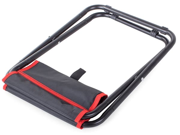 Sammenklappelig fiskestol i metal 34 cm, sort