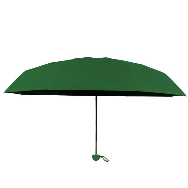 Foldbart paraply 90 cm UPF 50+ UV-beskyttelse mørkegrøn med etui