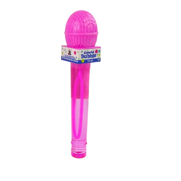 Sæbeboblemikrofon 70 ml med håndtag, fra 3 år, blå/rosa