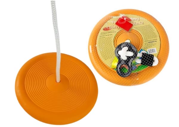 Plattgunga barn 28 cm orange med rep 175 cm max 50 kg 3+