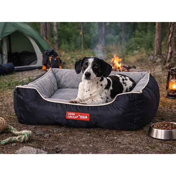 Hundbädd rektangulär med avtagbart överdrag, velour 55x65 cm