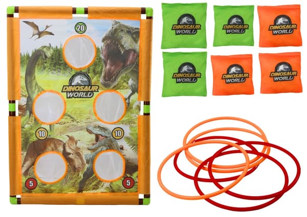 Arcade målspil 2-i-1 dinosaur, spilletaske med pointsystem 3+ år