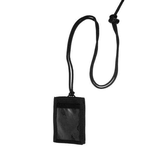 Pasetui ID-kortholder med vindue og velcro, sort 13x9,3 cm