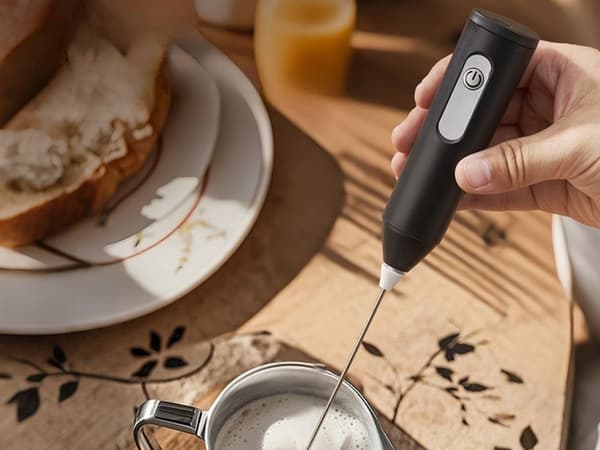 Mælkeskummer batteridrevet 3 hastigheder sort 24 cm