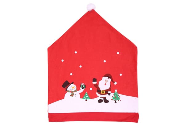Julestolsovertræk i julemandsdragt rød nonwoven 60x48 cm til standardstol