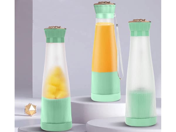 Bærbar USB-smoothieblender 400 ml 1200 mAh grøn, 6 blade