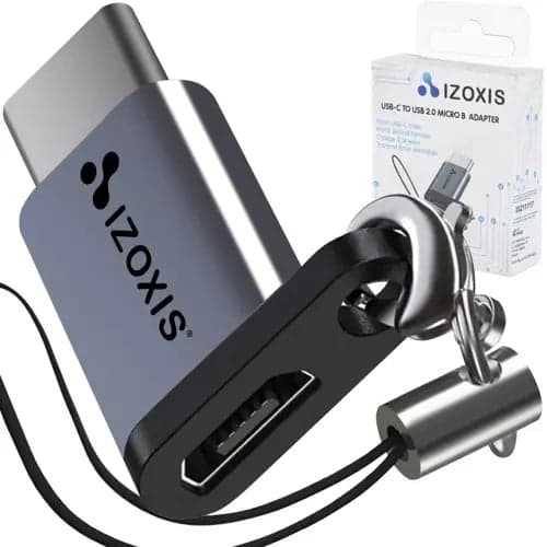 USB-C–Micro USB 2.0 -adapteri, uros–naaras, 2.1A 480Mbps