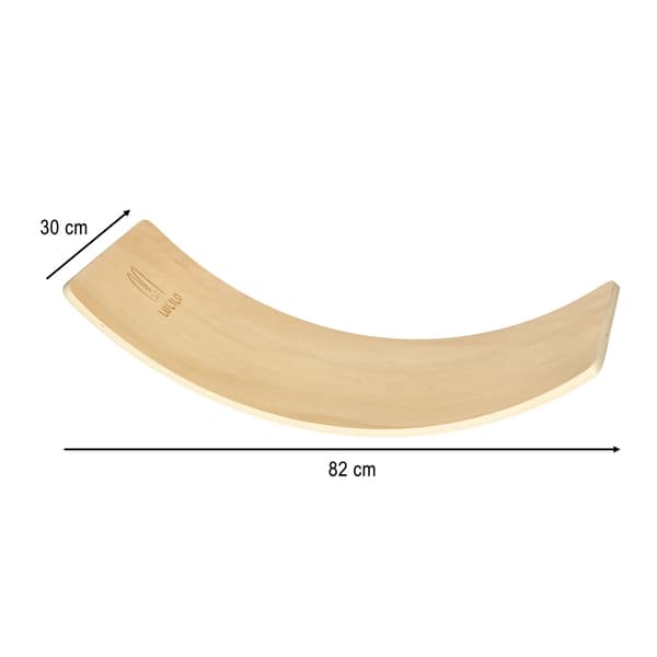 Balancebræt i træ 82x30 cm Montessori vippebræt til børn 3+ voksne