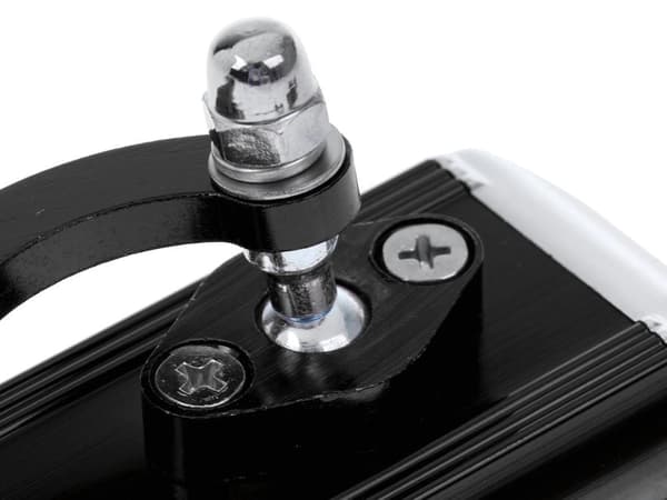 Motorcykelspejle i aluminium sort M10 med M8-adapter 2-pak