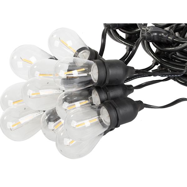 Ljusslinga utomhus 20 m 20 LED E27 varmvit IP44
