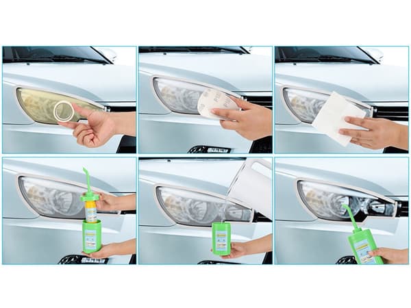 Strålkastarrenoveringskit med nano-coating 80 ml och sandpapper 1500