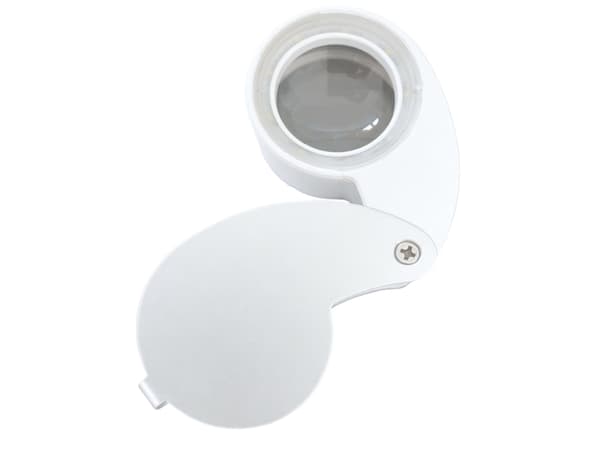 Lup 40x 25 mm med 9 LED USB-C genopladelig foldbar
