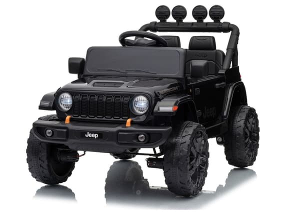 Batteridriven leksaksbil Jeep Rubicon 24V för barn svart
