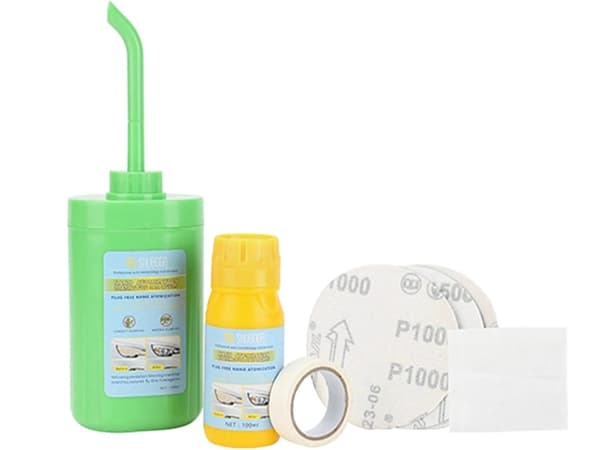 Strålkastarrenoveringskit med nano-coating 80 ml och sandpapper 1500