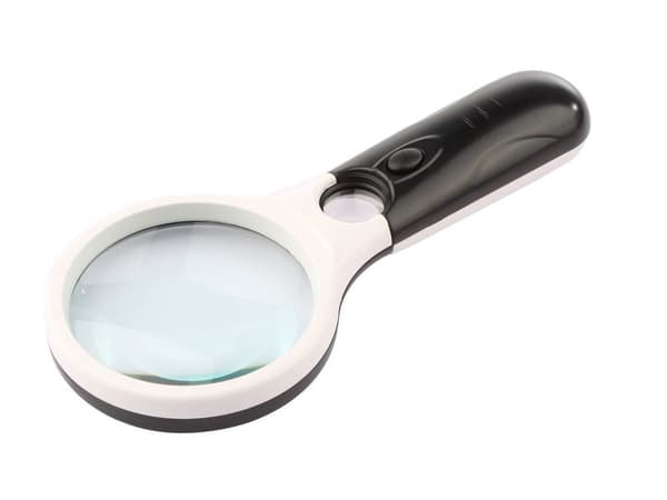 Handlupp med LED-belysning 3x förstoring 70/22 mm lins