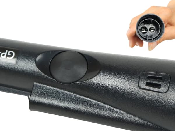 GP-POINTER pinnmetalldetektor IP66 med LED ljud/vibration svart