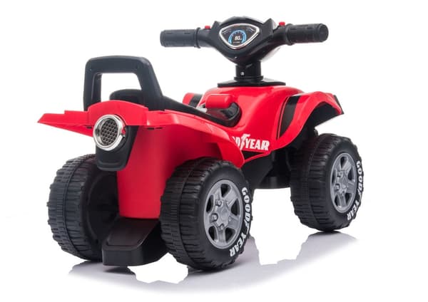 Firehjuling ride-on til børn med lyd og lys, max 25 kg