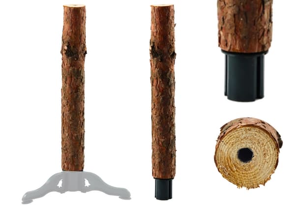 Julgransfot i trä 62 cm för stam 8-12 cm, 4 ben