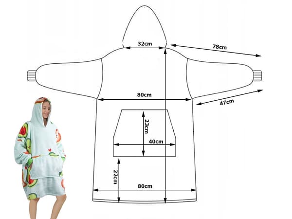 Oversize hoodie filttröja med teddyfoder one size XXL avokado