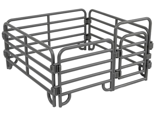 Gårdsfigurer set åsnor med stängsel och bonde 5 delar, 3+ år