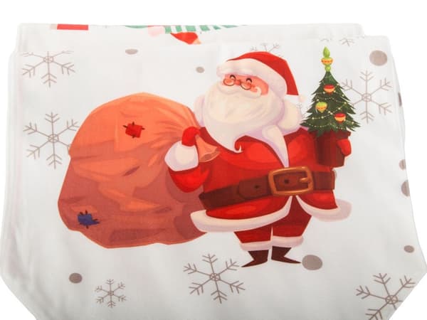 Julbordsrunner julmotiv vit 205x35 cm