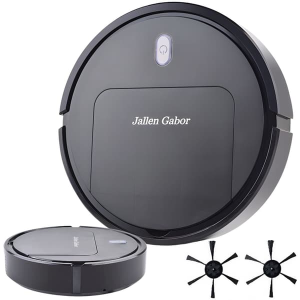 Robotdammsugare med moppfunktion 25 cm svart 90 min batteridrift