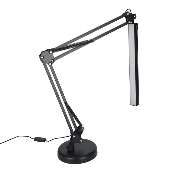 LED-skrivebordslampe med klemme USB 10 niveauer 3500–6000K sort