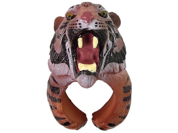 Handring tiger för barn 3+ i plast, giftfri färg, EN71