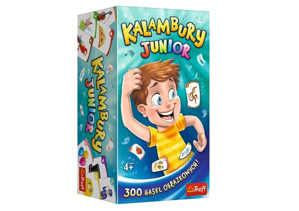Charades Junior selskabsspil til børn 4+ med 150 dobbeltsidede kort
