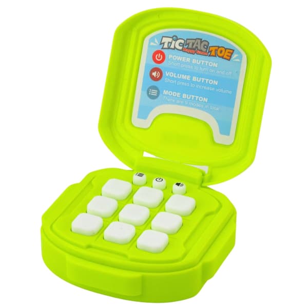 Elektroniskt Tic Tac Toe-spel 9 lägen 1-2 spelare batteridrivet