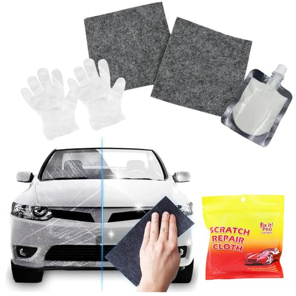 Reparationskit billack 45 ml med 2 polerdukar och handskar