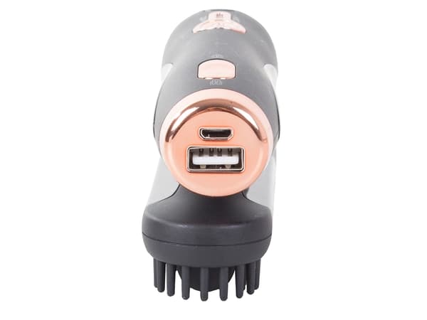 Skæg- og hårkam med glattefunktion 160–180°C, USB, sort
