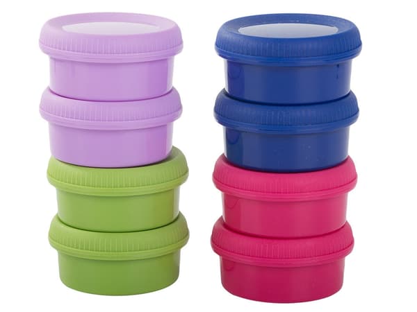 Dressingbeholdere med låg 80 ml 8-pak plast dipskåle