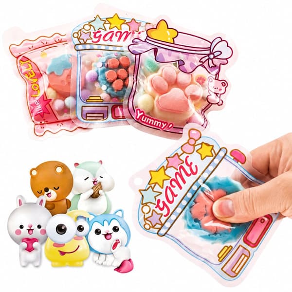 DIY squishy skaparkit kawaii kaniner & desserter – gör 6 figurer