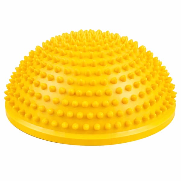 Sensorisk balanshalvboll 16 cm gul för rehab, fysioterapi och fotmassage