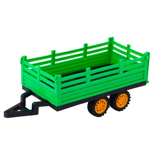 Fjärrstyrd leksakstraktor med trailer 48 cm grön LED 3,7V