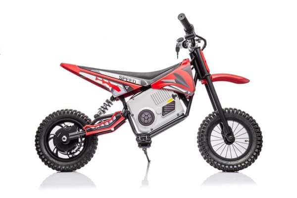 Akun käyttöinen motocross-pyörä punainen A9901 lapsille