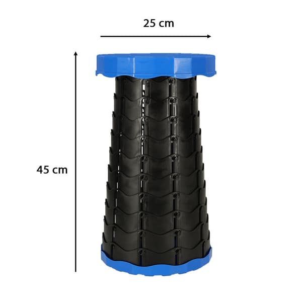 Fällbar campingstol justerbar höjd 45 cm blå max 200 kg Blå