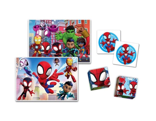 Uddannelsessæt børn 3+ Disney/Marvel puslespil 30/48 bitar, memo, 6 block