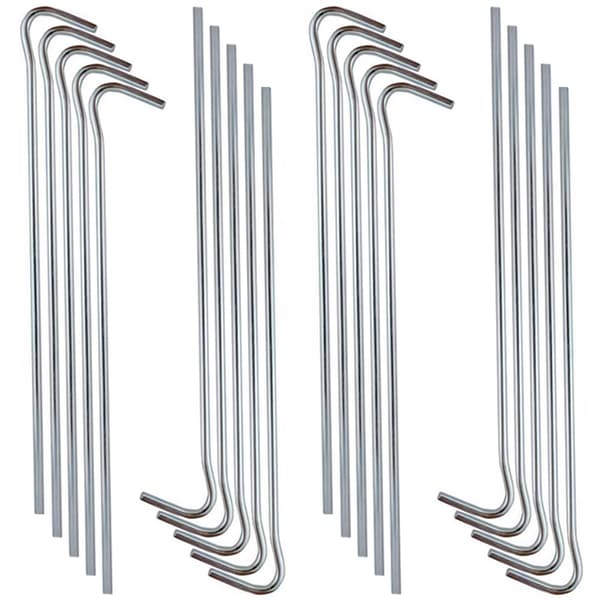 Tältpinnar i stål 18 cm 20-pack silver