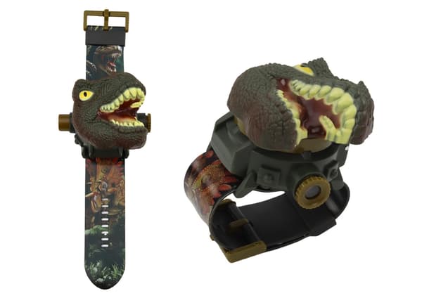 3D-projektorikello dinosaurus T-Rex med 24 bilder, 4x AG3 batteri