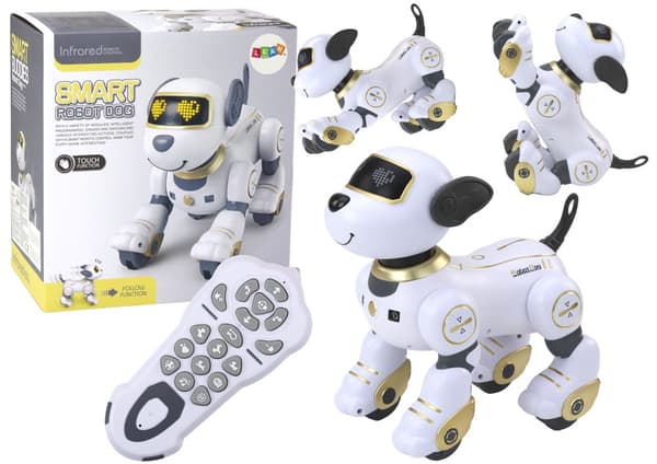 Fjernstyret robot-hund legetøj med berøringssensor, dans & programmering
