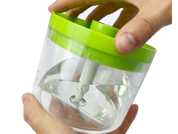 Tvåldispenser med disksvamp 500 ml grön plast 12x11 cm