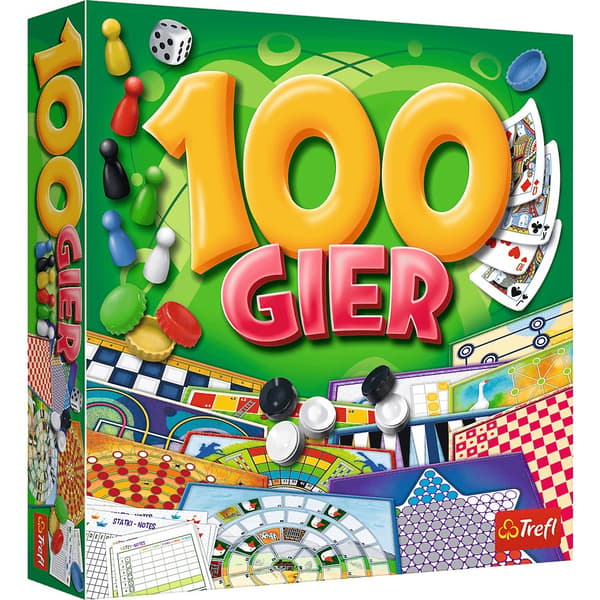 Spilset med brætspil, kort, terninger, både og kapsler