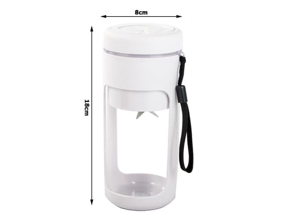 Portabel USB-blender 450 ml uppladdningsbar 2000 mAh vit
