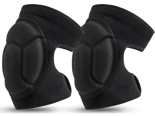 Knæbeskyttere i skum til havearbejde sort 2-pack 40x18 cm