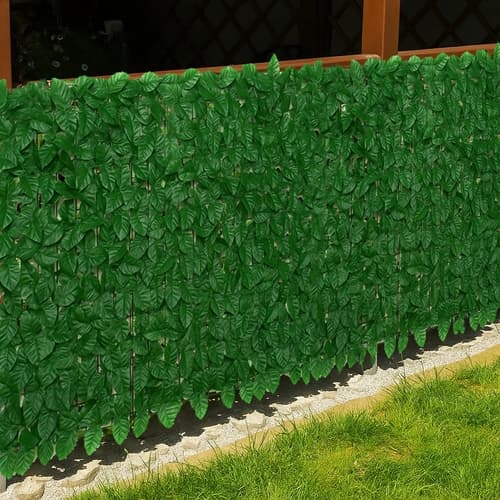 Konstgjord häck insynsskydd 3x1 m grön PP, 6 paneler 1x0,5 m